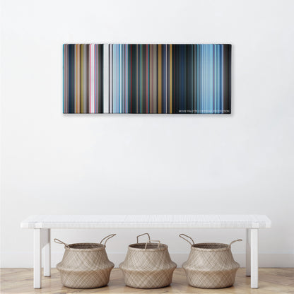 Resident Evil: Retribution color palette canvas above a white bench with three woven baskets