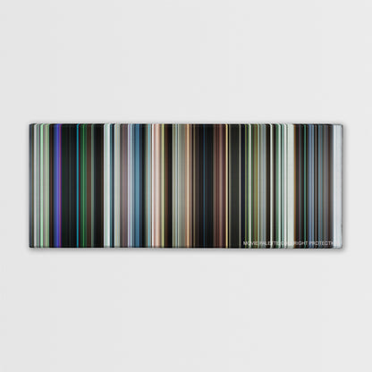 Chronicle color palette canvas print: thousands of thin vertical stripes of color