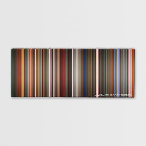 The Last Emperor color palette canvas print: thousands of thin vertical stripes of color