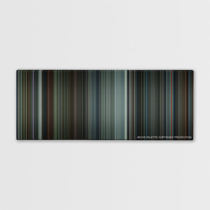 Total Recall color palette canvas print: thousands of thin vertical stripes of color