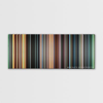 Blow color palette canvas print: thousands of thin vertical stripes of color