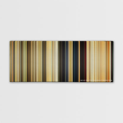 Seven Psychopaths color palette canvas print: thousands of thin vertical stripes of color