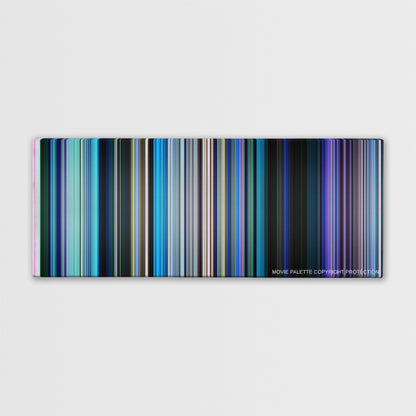 Finding Dory movie barcode canvas print, the whole film as stripes of color