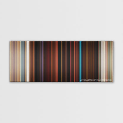 Booksmart color palette canvas print: thousands of thin vertical stripes of color
