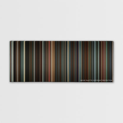 21 color palette canvas print: thousands of thin vertical stripes of color