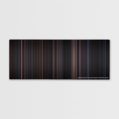 The Crow color palette canvas print: thousands of thin vertical stripes of color