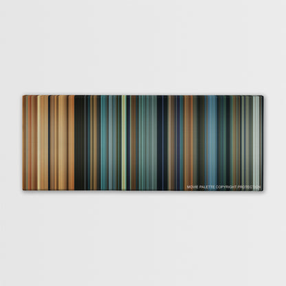 Alita: Battle Angel color palette canvas print: thousands of thin vertical stripes of color