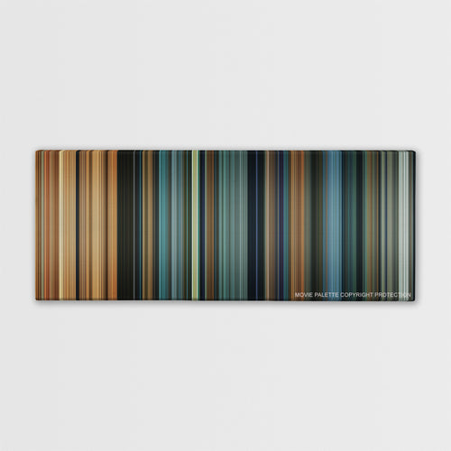 Alita: Battle Angel color palette canvas print: thousands of thin vertical stripes of color