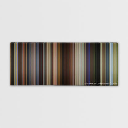 Spy color palette canvas print: thousands of thin vertical stripes of color