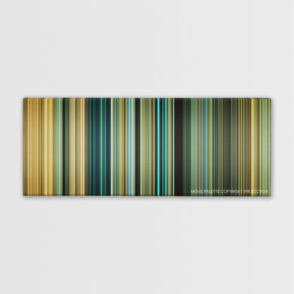 Colombiana color palette canvas print: thousands of thin vertical stripes of color