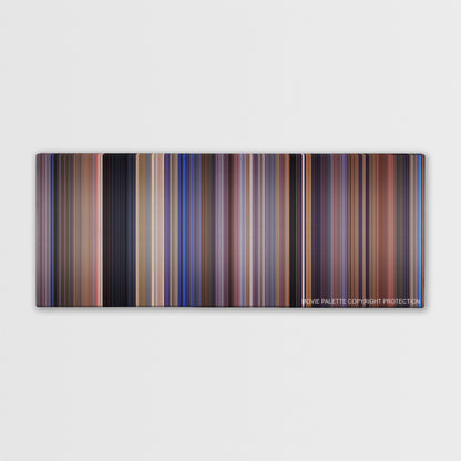 Scary Movie color palette canvas print: thousands of thin vertical stripes of color