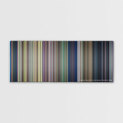 Lady and the Tramp color palette canvas print: thousands of thin vertical stripes of color