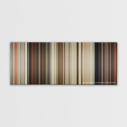 Drive Angry color palette canvas print: thousands of thin vertical stripes of color