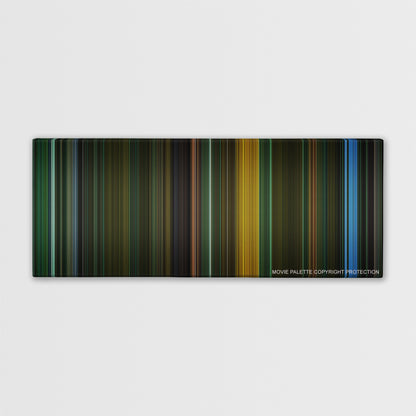 Saw II color palette canvas print: thousands of thin vertical stripes of color