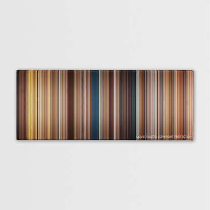 The Five-Year Engagement color palette canvas print: thousands of thin vertical stripes of color