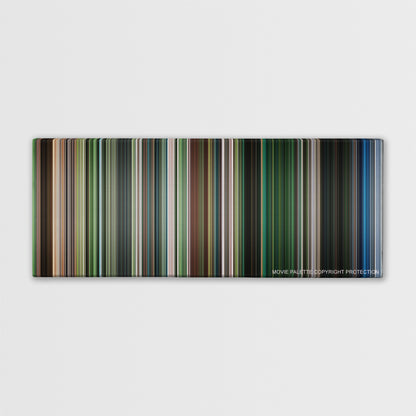 Dawn of the Dead color palette canvas print: thousands of thin vertical stripes of color