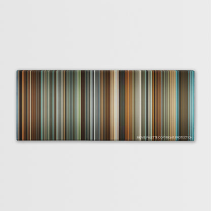 Philomena color palette canvas print: thousands of thin vertical stripes of color