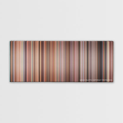 Cheaper by the Dozen color palette canvas print: thousands of thin vertical stripes of color