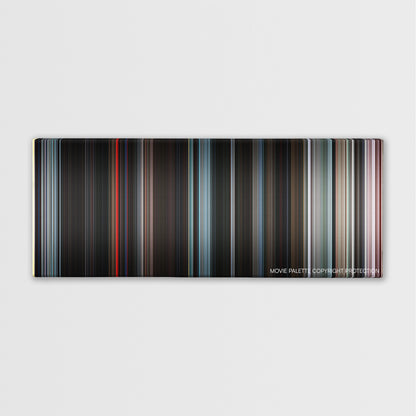 The Warriors color palette canvas print: thousands of thin vertical stripes of color