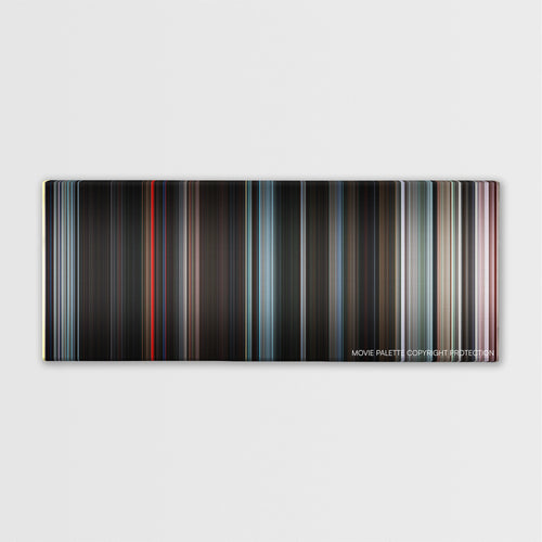 The Warriors color palette canvas print: thousands of thin vertical stripes of color
