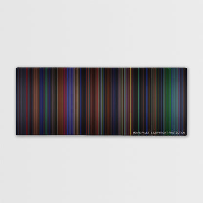 Batman Forever color palette canvas print: thousands of thin vertical stripes of color
