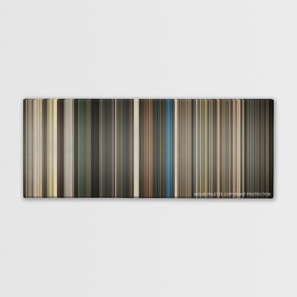 RocknRolla color palette canvas print: thousands of thin vertical stripes of color