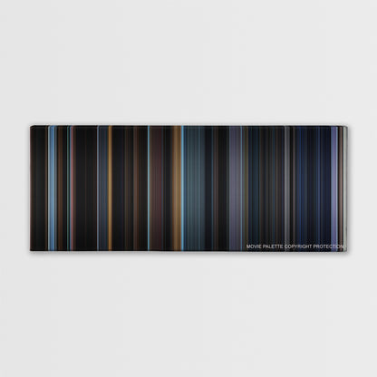 The Conjuring 2 color palette canvas print: thousands of thin vertical stripes of color
