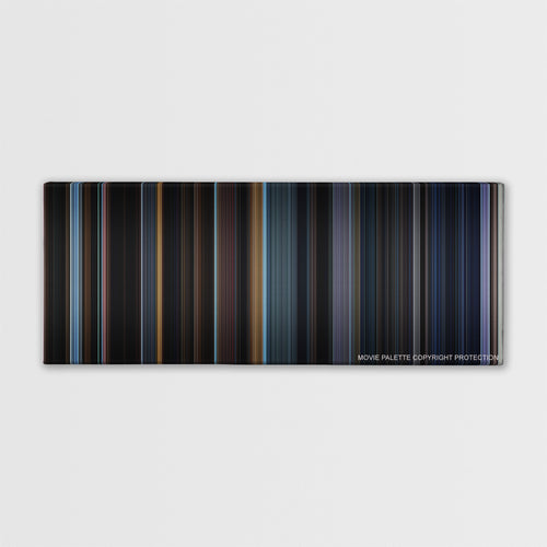 The Conjuring 2 color palette canvas print: thousands of thin vertical stripes of color