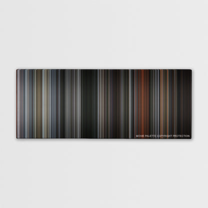 First Blood color palette canvas print: thousands of thin vertical stripes of color