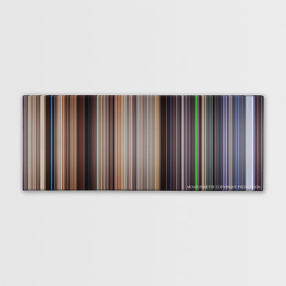 The Truman Show color palette canvas print: thousands of thin vertical stripes of color
