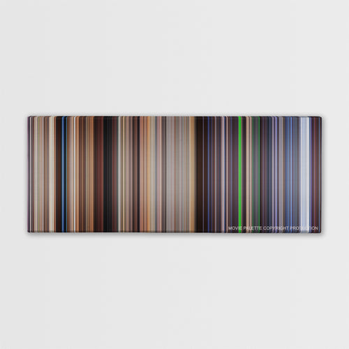 The Truman Show color palette canvas print: thousands of thin vertical stripes of color