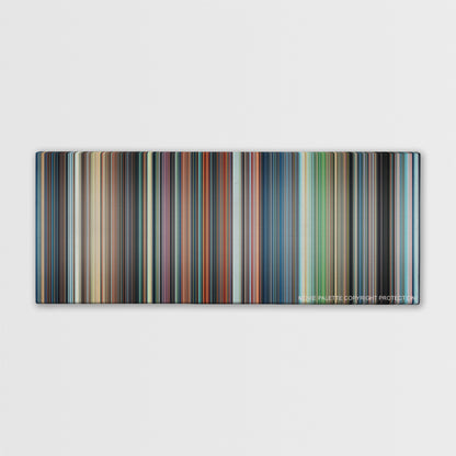 Castle in the Sky color palette canvas print: thousands of thin vertical stripes of color
