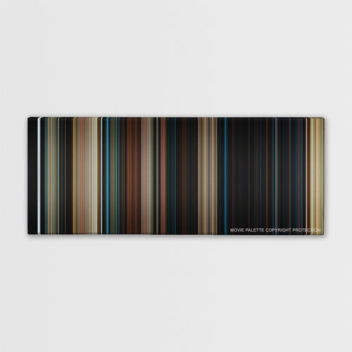 I Am Number Four color palette canvas print: thousands of thin vertical stripes of color