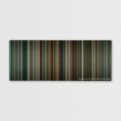 Remember Me color palette canvas print: thousands of thin vertical stripes of color