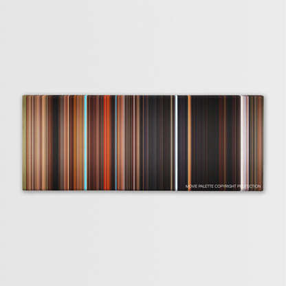 Zathura: A Space Adventure color palette canvas print: thousands of thin vertical stripes of color
