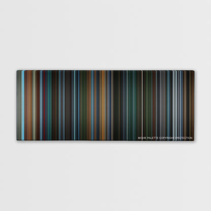 X2: X-Men United color palette canvas print: thousands of thin vertical stripes of color