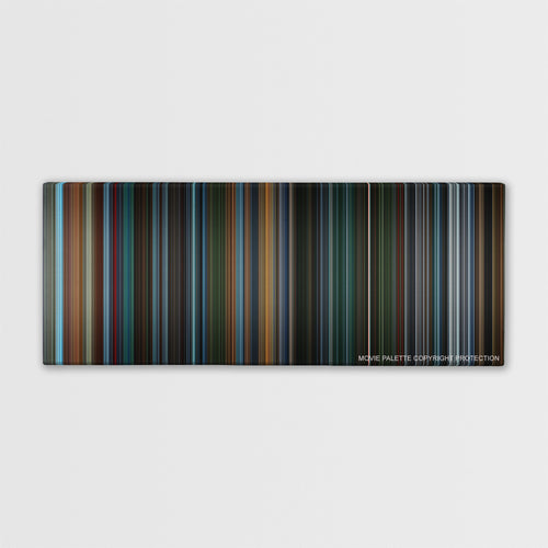 X2: X-Men United color palette canvas print: thousands of thin vertical stripes of color