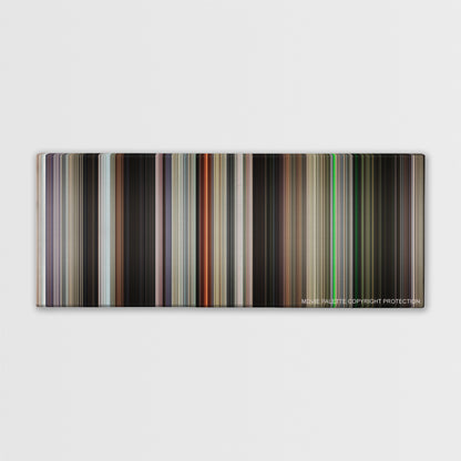 End of Watch color palette canvas print: thousands of thin vertical stripes of color