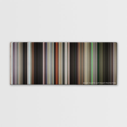 End of Watch color palette canvas print: thousands of thin vertical stripes of color