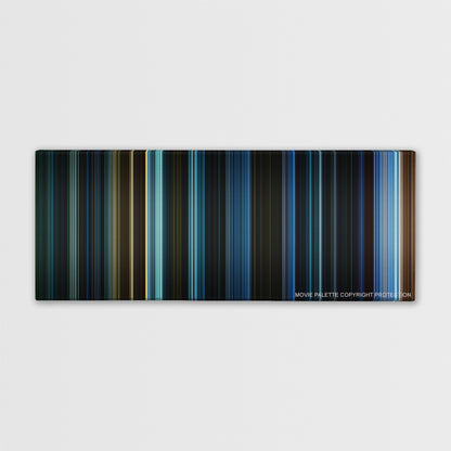 War for the Planet of the Apes color palette canvas print: thousands of thin vertical stripes of color