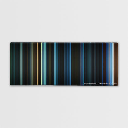 War for the Planet of the Apes color palette canvas print: thousands of thin vertical stripes of color
