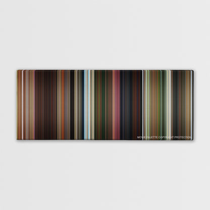 Madagascar color palette canvas print: thousands of thin vertical stripes of color