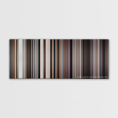 Lawrence of Arabia color palette canvas print: thousands of thin vertical stripes of color