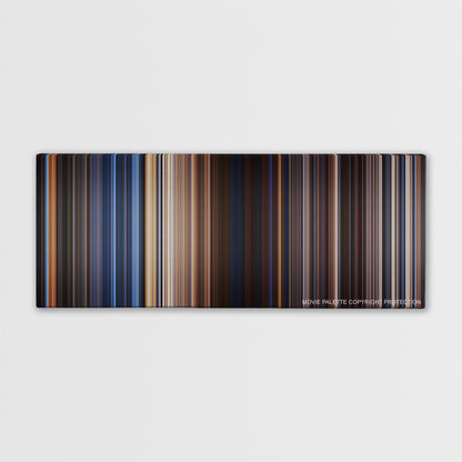 Stargate color palette canvas print: thousands of thin vertical stripes of color