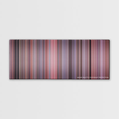 Jingle All the Way color palette canvas print: thousands of thin vertical stripes of color