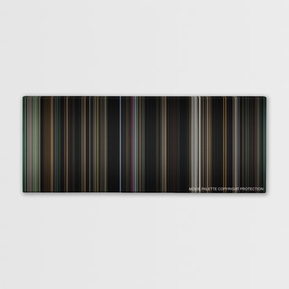 Sinister color palette canvas print: thousands of thin vertical stripes of color