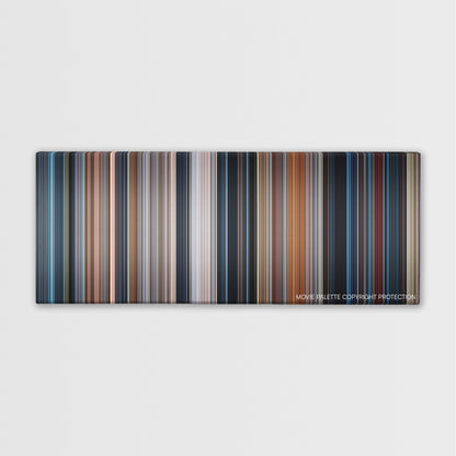 Conspiracy Theory color palette canvas print: thousands of thin vertical stripes of color