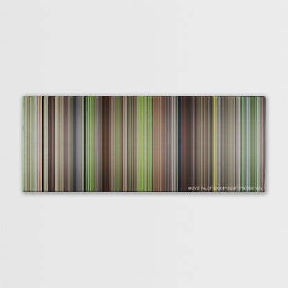 Me, Myself & Irene color palette canvas print: thousands of thin vertical stripes of color