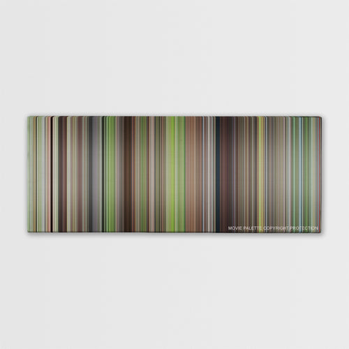 Me, Myself & Irene color palette canvas print: thousands of thin vertical stripes of color