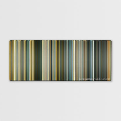 Slumdog Millionaire color palette canvas print: thousands of thin vertical stripes of color